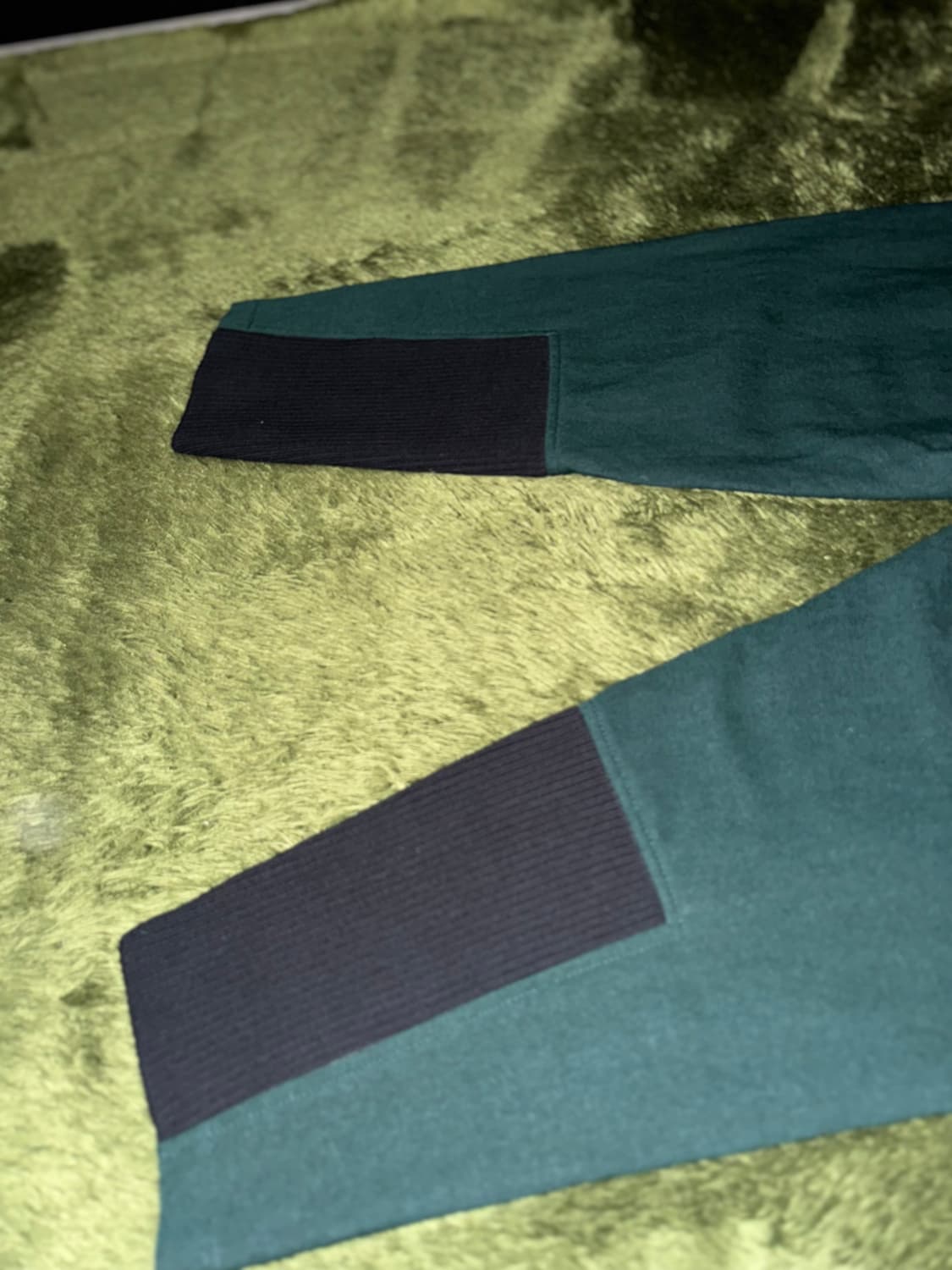 [S] 앤드뮐미스터 패널 디테일 울 트라우저 팬츠 그린 상품이미지9