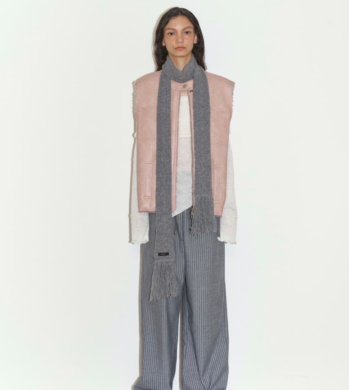 폴리수엠 레더 베스트 핑크 상품이미지4