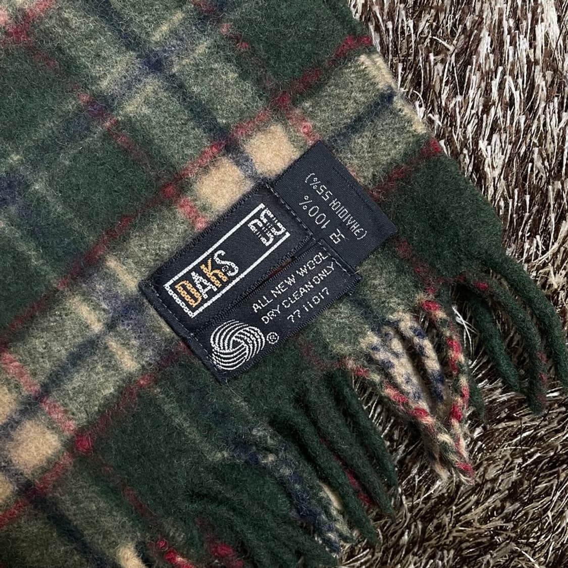 닥스 DAKS 그린 울캐시미어 체크 머플러 목도리 상품이미지2