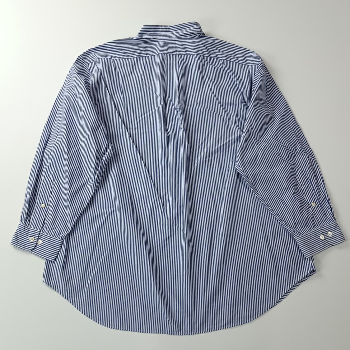 CJ014 XL 폴로 90s 홍콩판 블루 런던스트라이프 셔츠 남방 상품이미지6