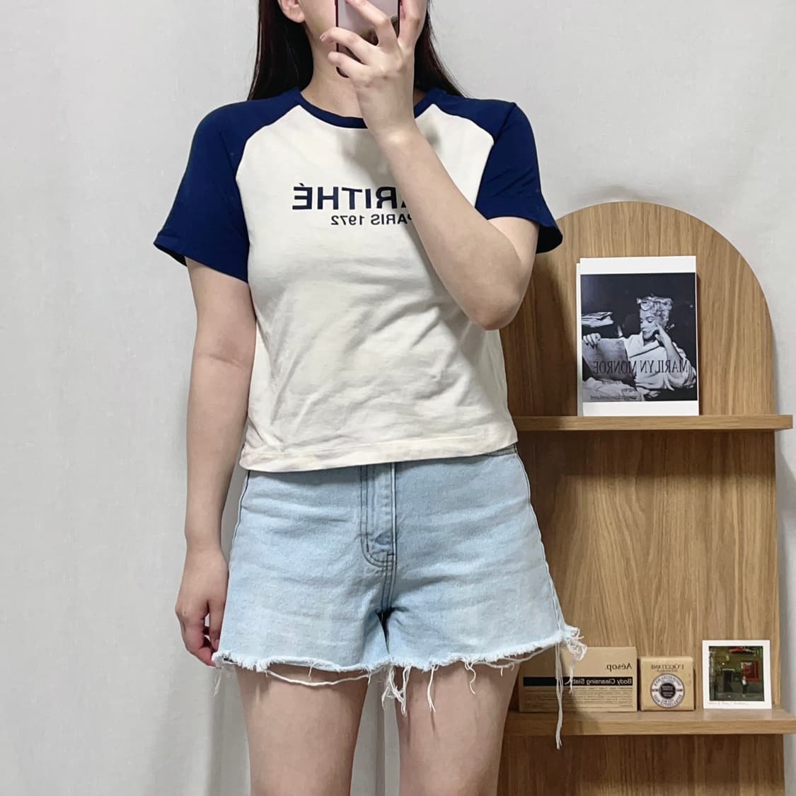 [정품] 마리떼프랑소와저버 배색 반팔티 [ S ] 상품이미지2