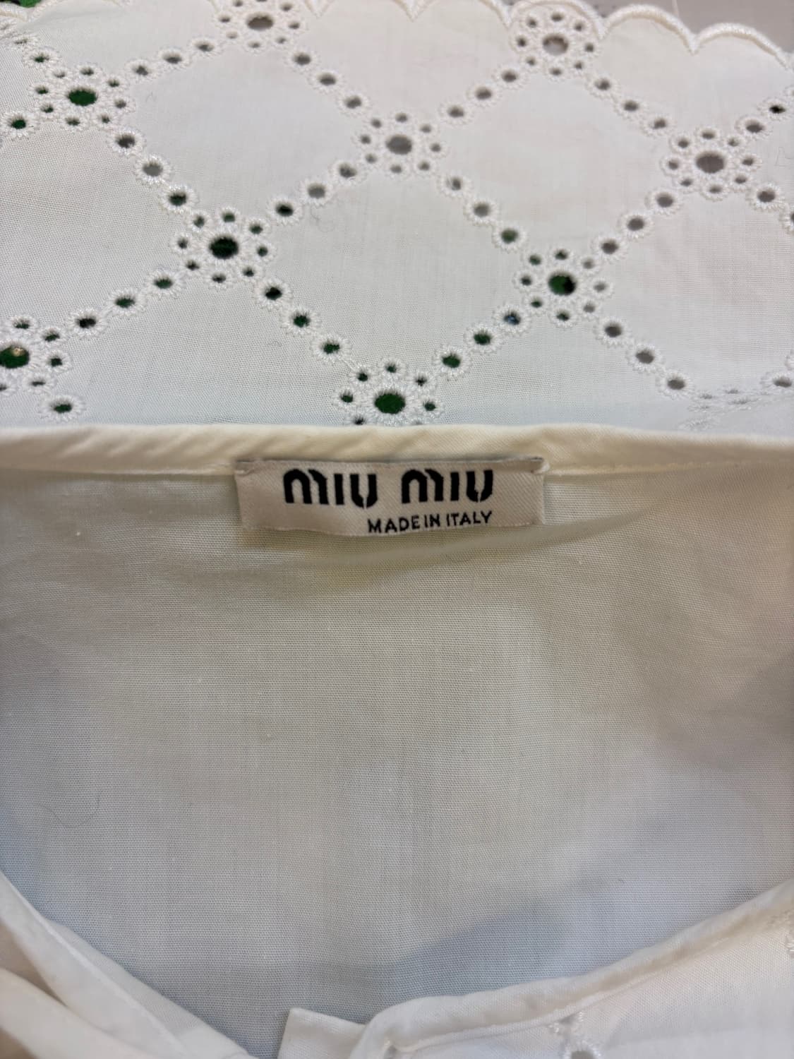 미우미우 크롭 코튼 셔츠 상품이미지3