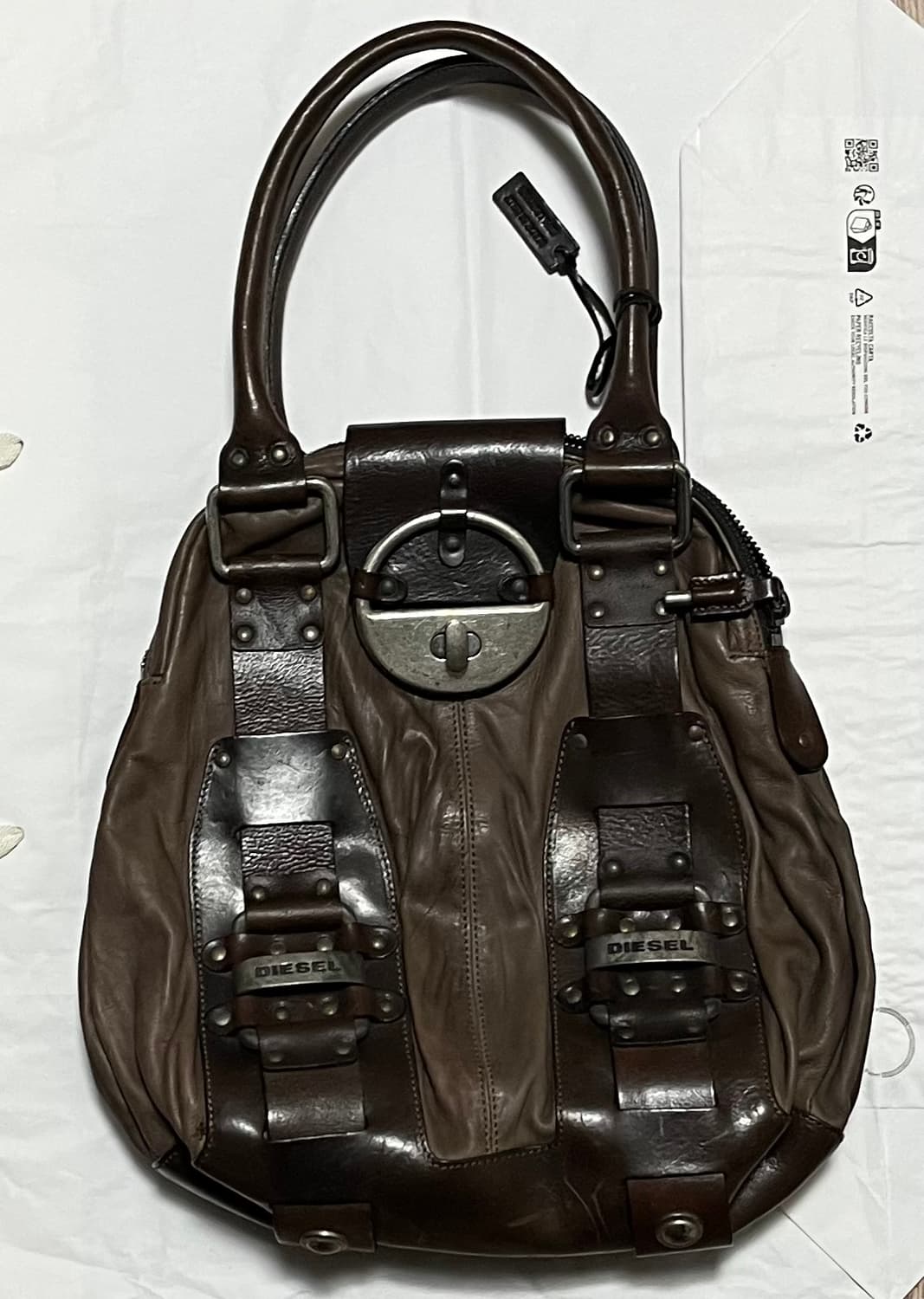 00s 디젤 아카이브 레더 토트백 상품이미지1