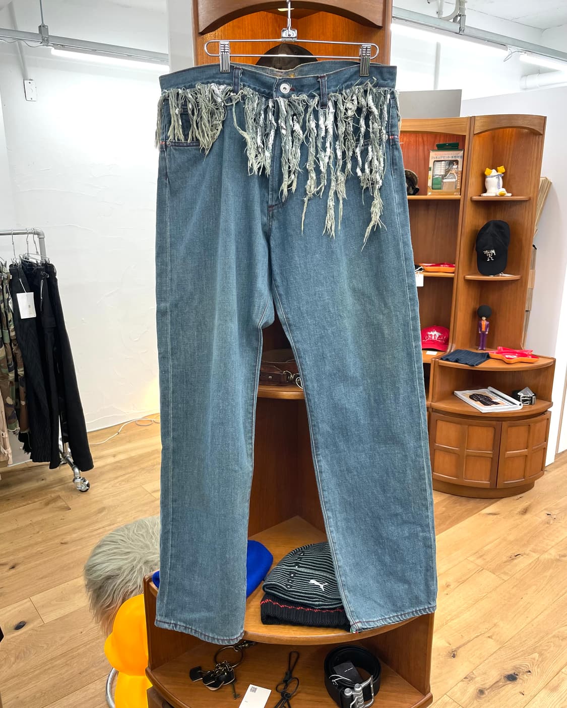 [L] bal 발란스디자인웨어 프린지 데님 팬츠 상품이미지5