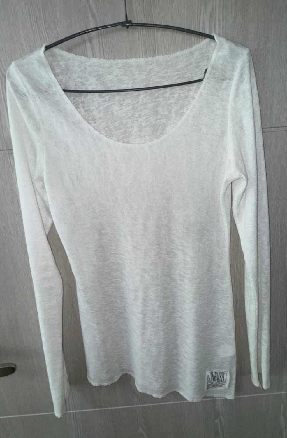 보헤미안서울 Deep neck long sleeve ivory 상품이미지2