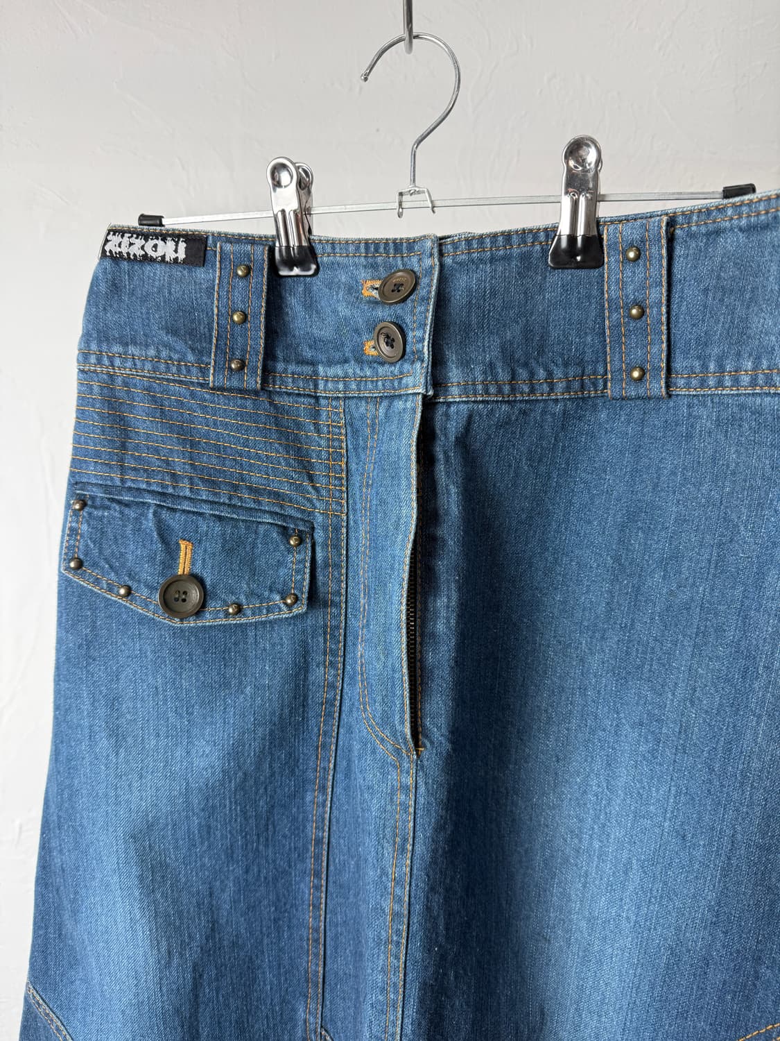 Zizou 사선 절개 데님 스커트 상품이미지3