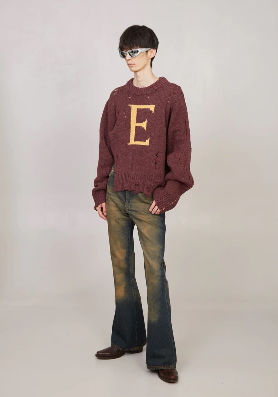 23AW egonlab 데미지 니트 점퍼 상품이미지9