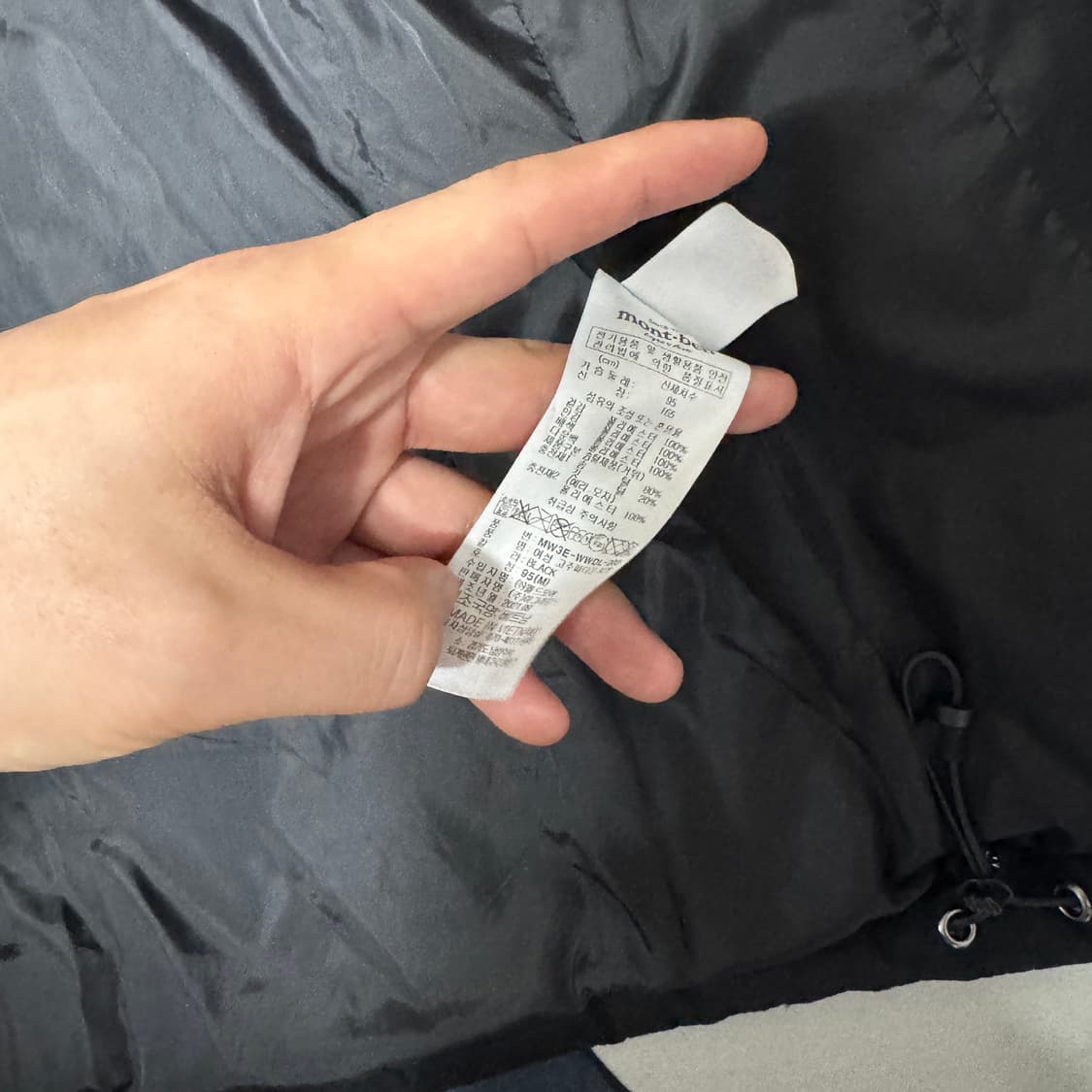 몽벨 여성 구스다운 고주파 패딩 95사이즈  상품이미지4