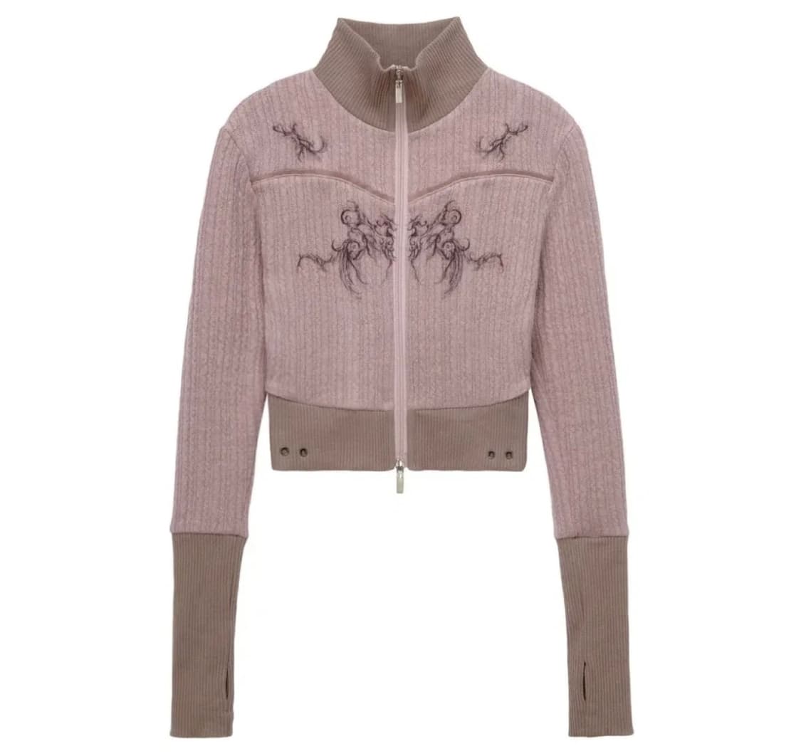 허그유어스킨 니트집업 상품이미지1