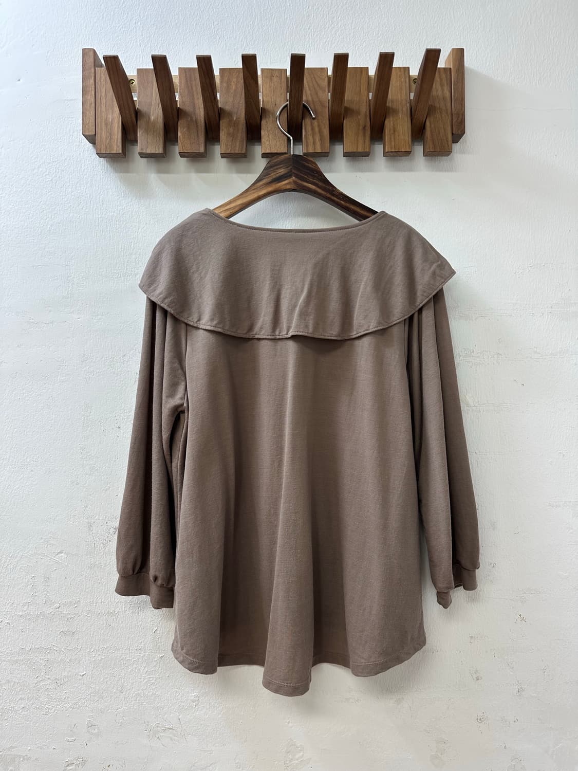 일본빈티지 브라운 세일러카라 루즈핏 리본 디테일 블라우스 상품이미지4