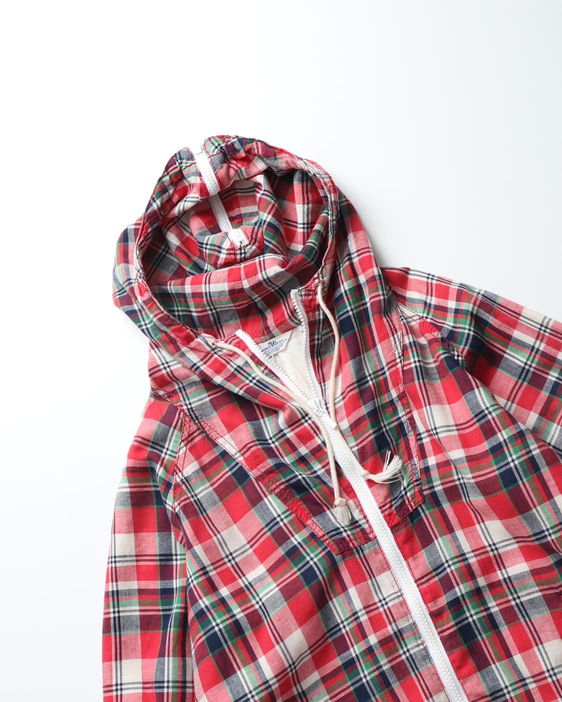 빔즈 BEAMS Madras Check Hoodie 상품이미지3