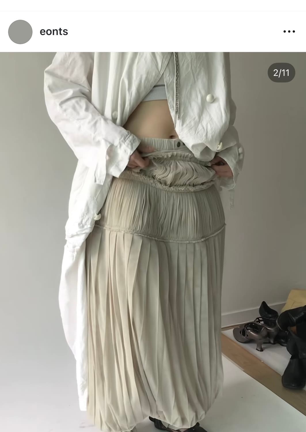 에옹쓰 25ss 샤샤스커트 구해요 상품이미지1