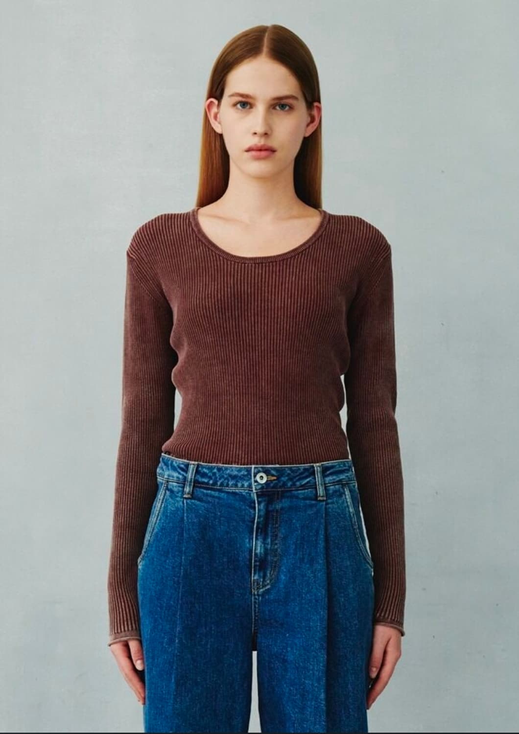 플랙(PLAC) 스쿱 넥 워싱 티셔츠 Free 상품이미지3