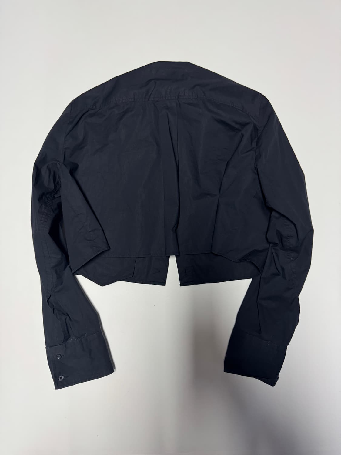 여성 자라 ZARA 미니멀 크롭 셔츠 S ~ M 블랙 상품이미지2