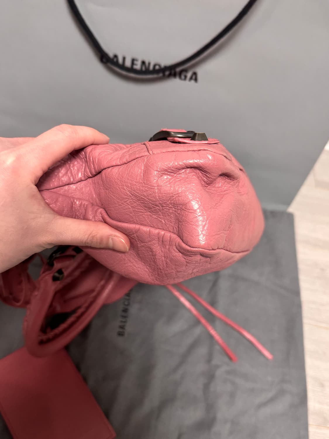 Balenciaga 발렌시아가 르시티 시티백 핑크 스몰 A+ 상품이미지5