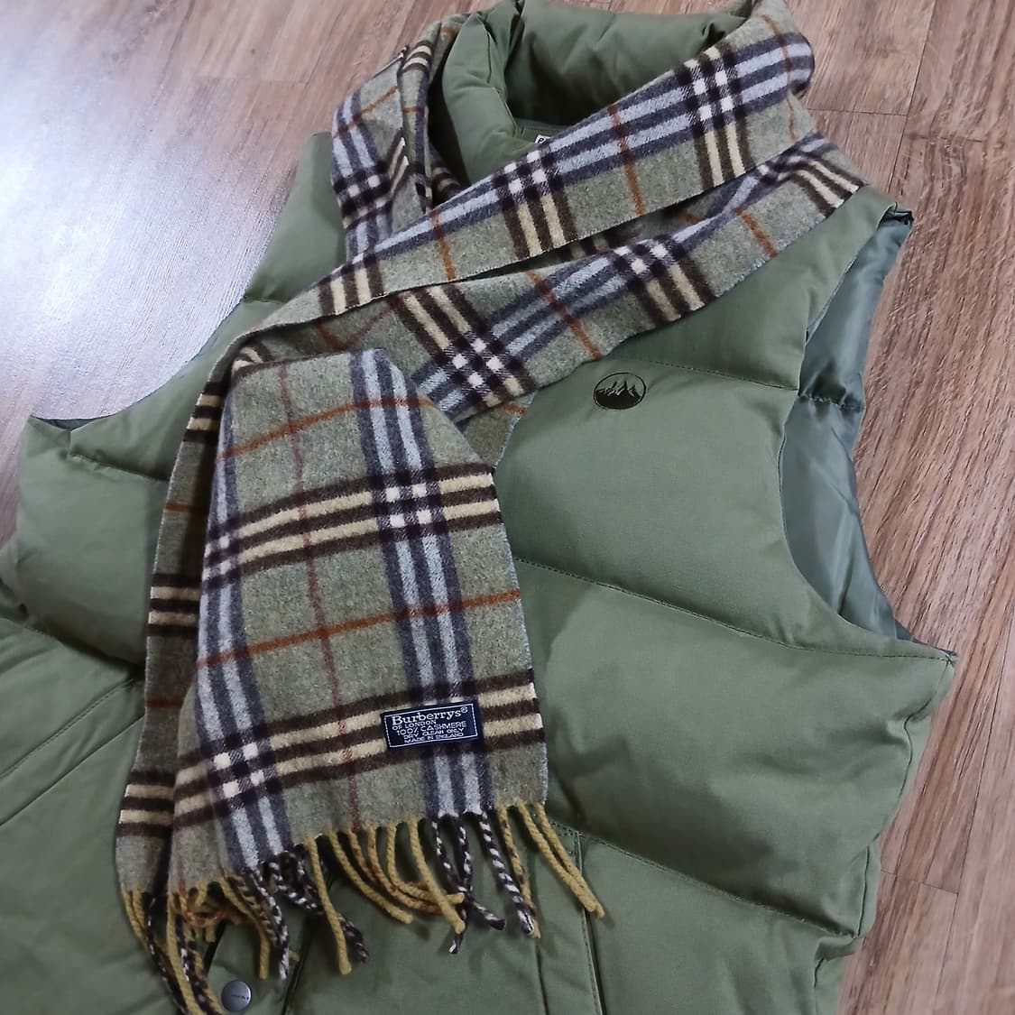 Burberry 버버리 빈티지 구제 머플러 목도리 초록색 상품이미지1