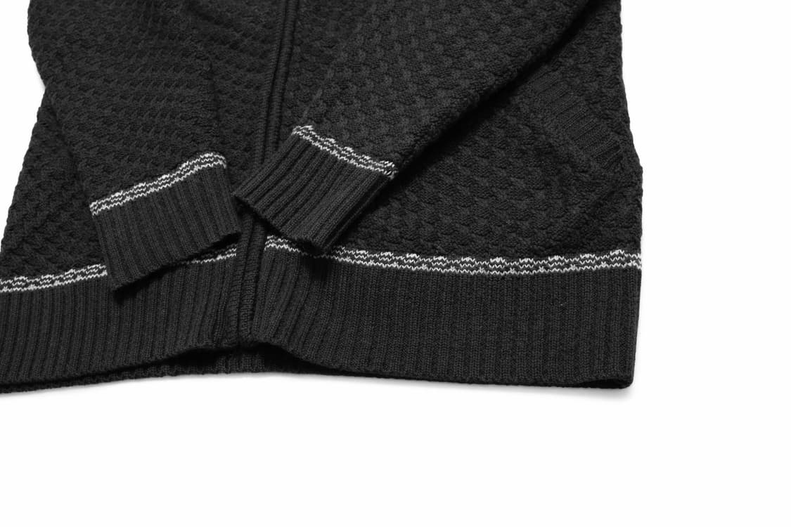 90s~00s WOODS 우즈 캐나다 빈티지 블랙그레이 노르딕 니트 집업 상품이미지4