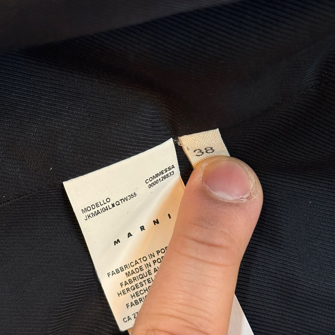 2010 마르니 포르투갈 생산 하프 코트 베이스 자켓  상품이미지9