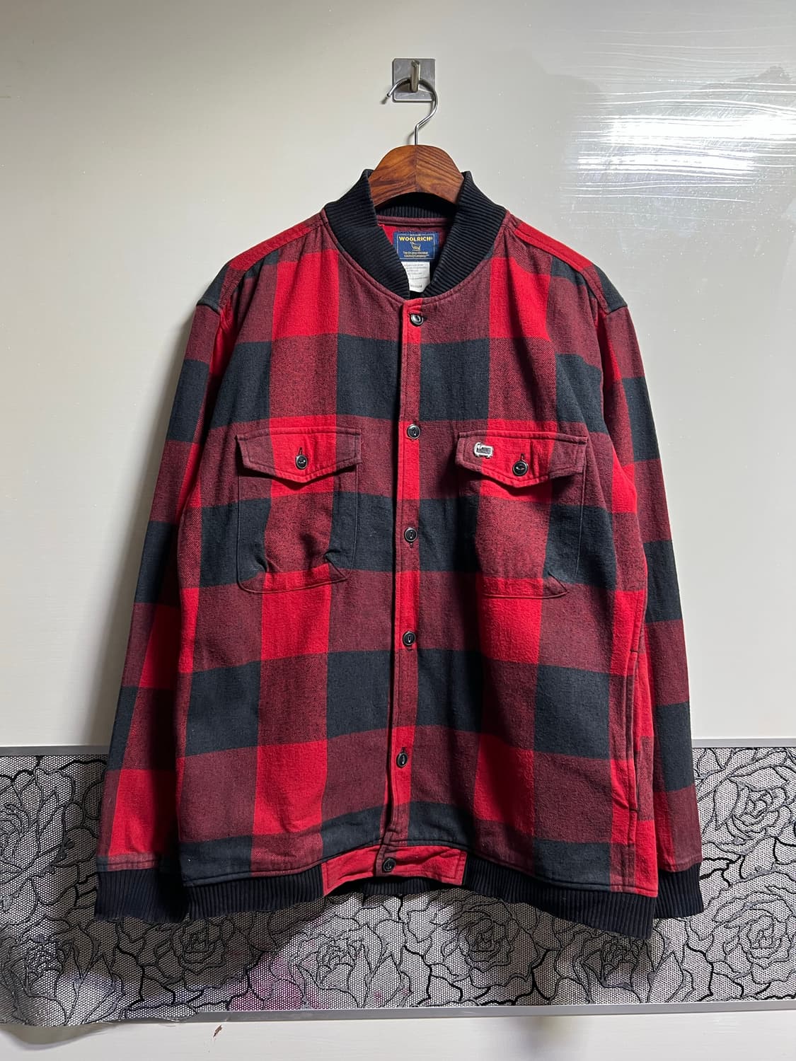 울리치 레드/블랙 체크 봄버 자켓 상품이미지1