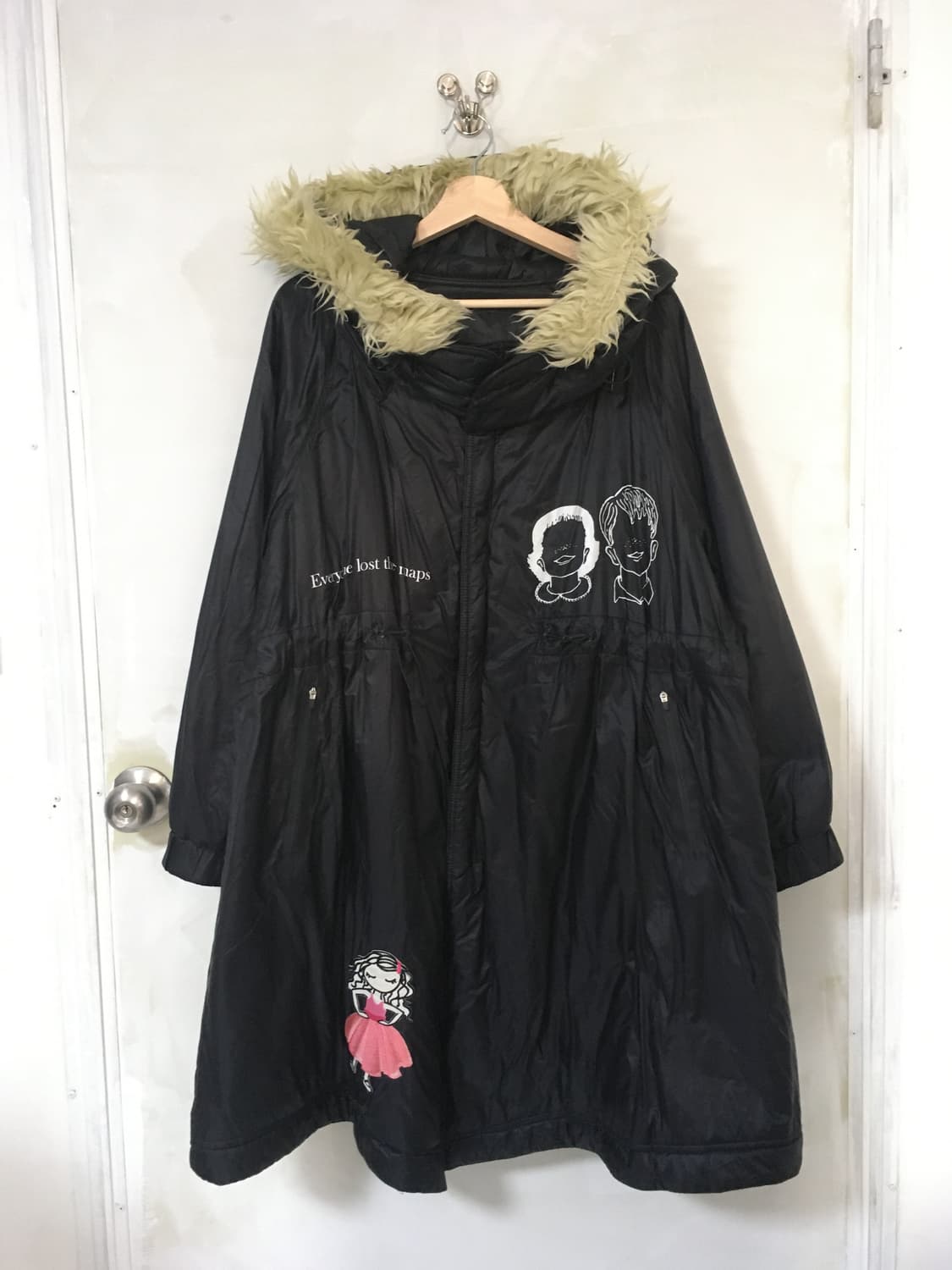 언더커버 17FW 휴먼 컨트롤 시스템 빅 블랙 다운 모즈코트 상품이미지3