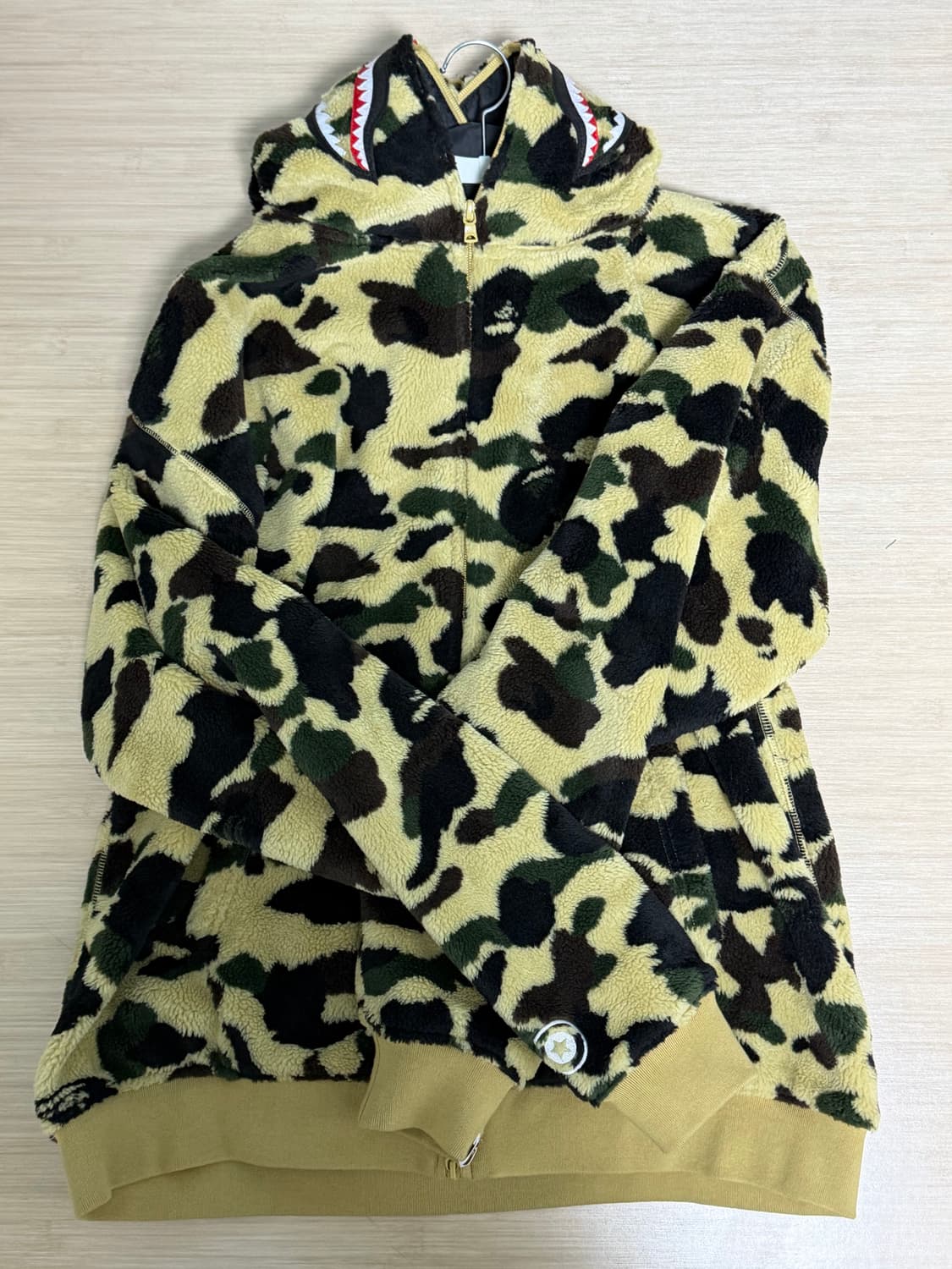 베이프 샤크 보아 후드자켓 옐로우 (황계) xxl 상품이미지2