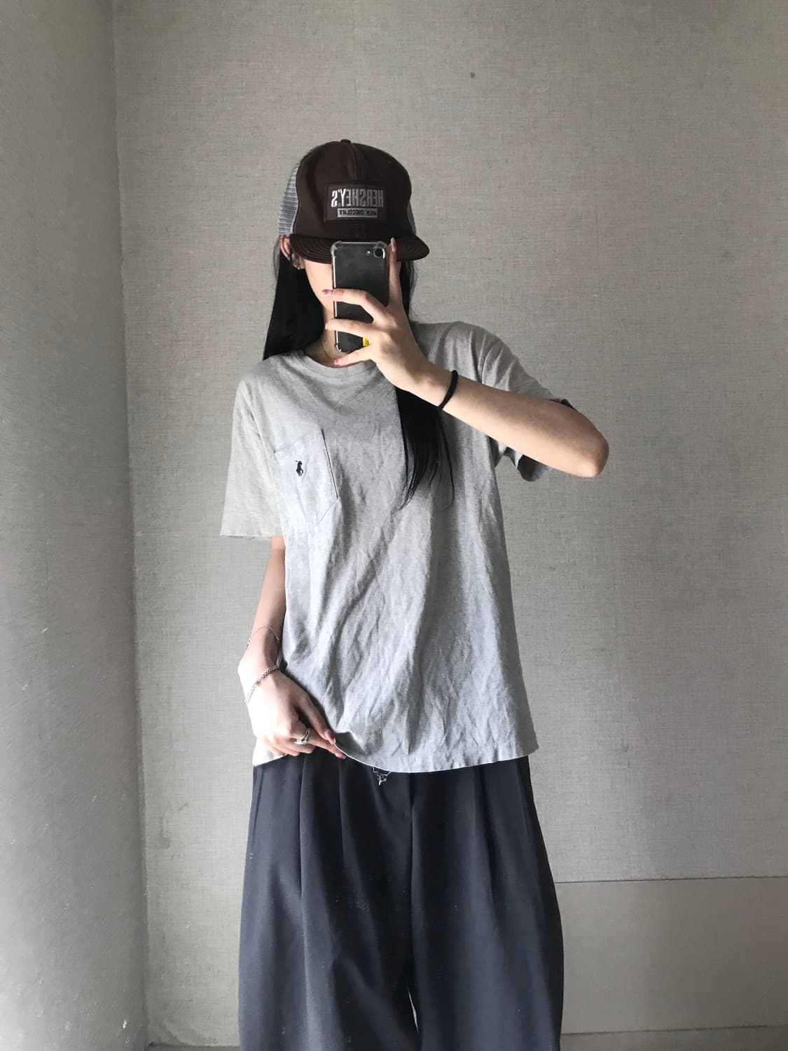 폴로 그레이 포켓 반팔티셔츠 상품이미지1