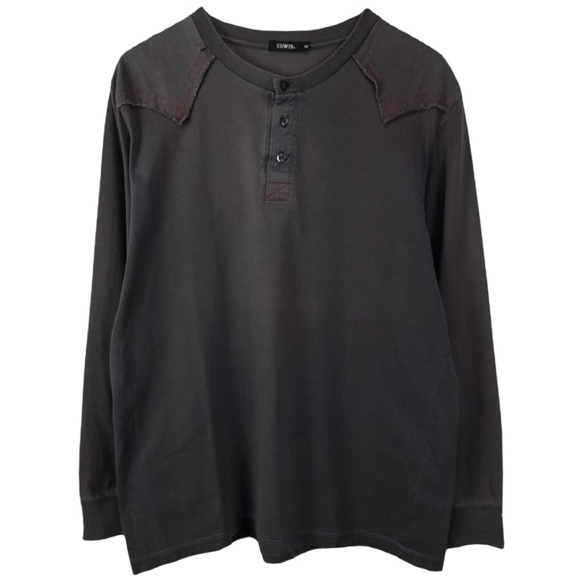 [에드윈] 빈티지 요크 헨리넥 롱슬리브 긴팔티 챠콜 M19734 상품이미지2