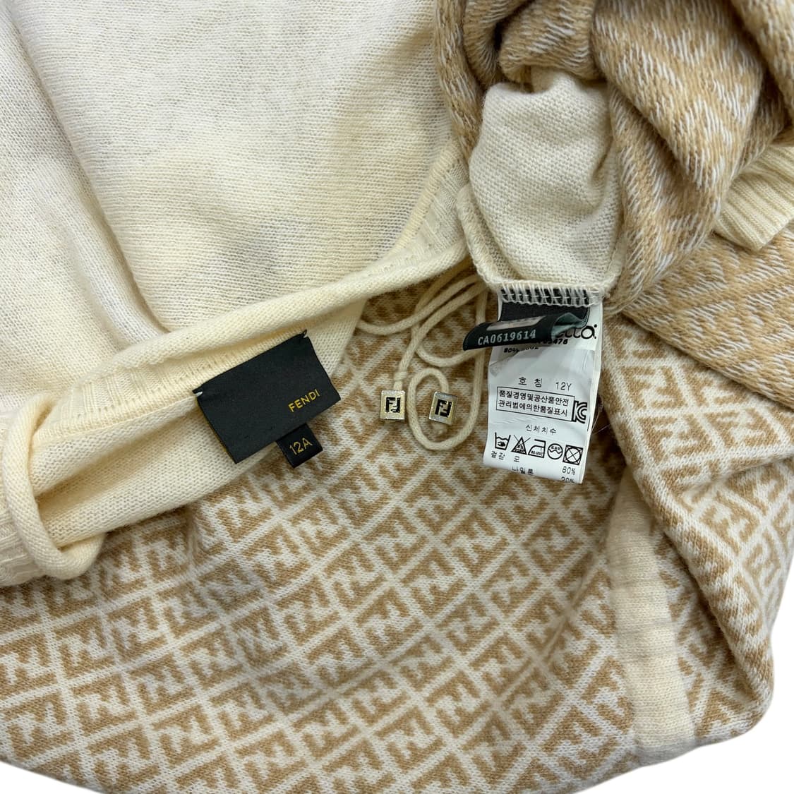 펜디 키즈 주니어 주카 니트 반팔 원피스 12A 성인 여자 여성 가능 상품이미지3