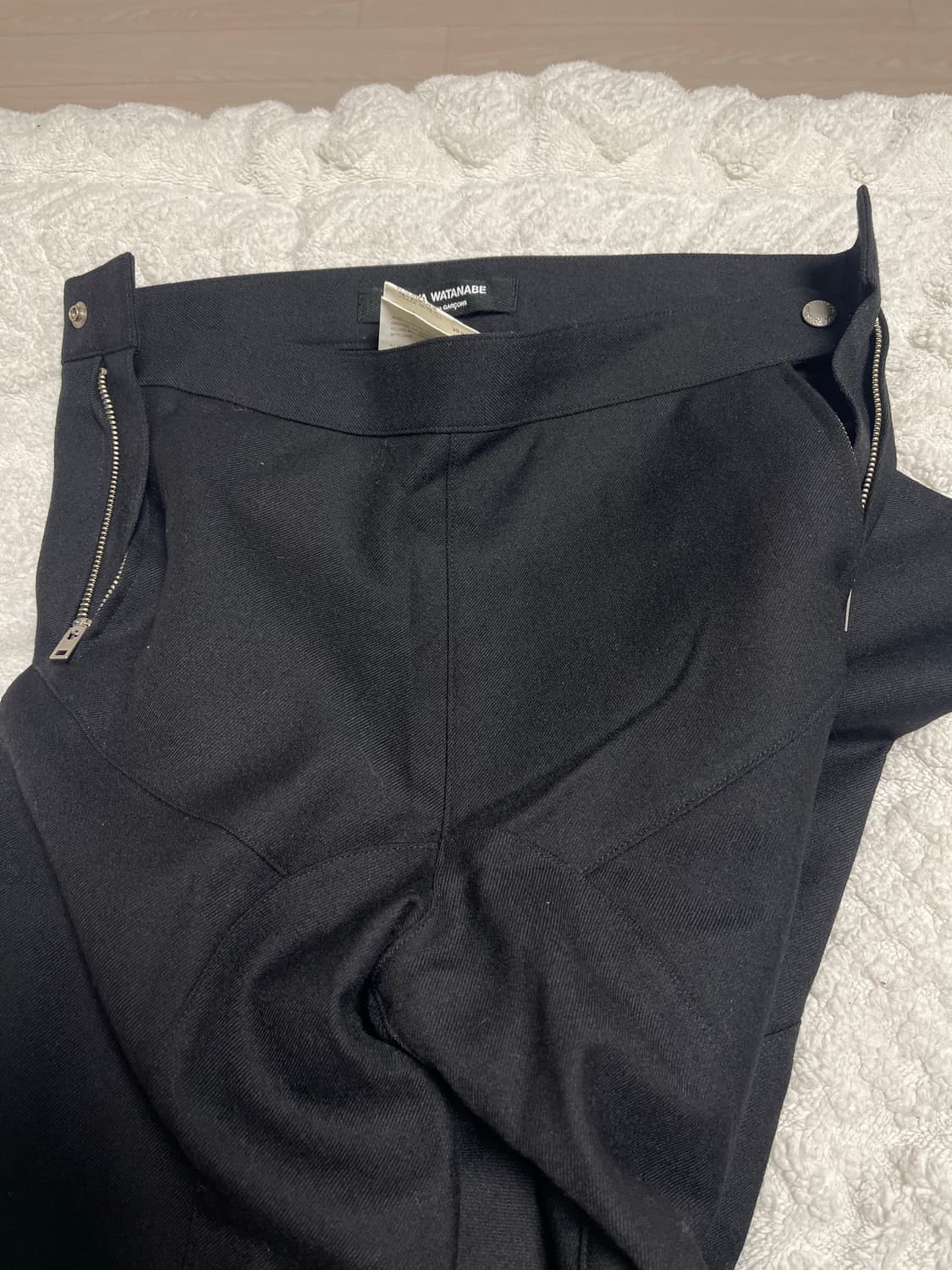 꼼데가르송 준야 와타나베 여성 지퍼 디테일 울 팬츠 S 상품이미지10