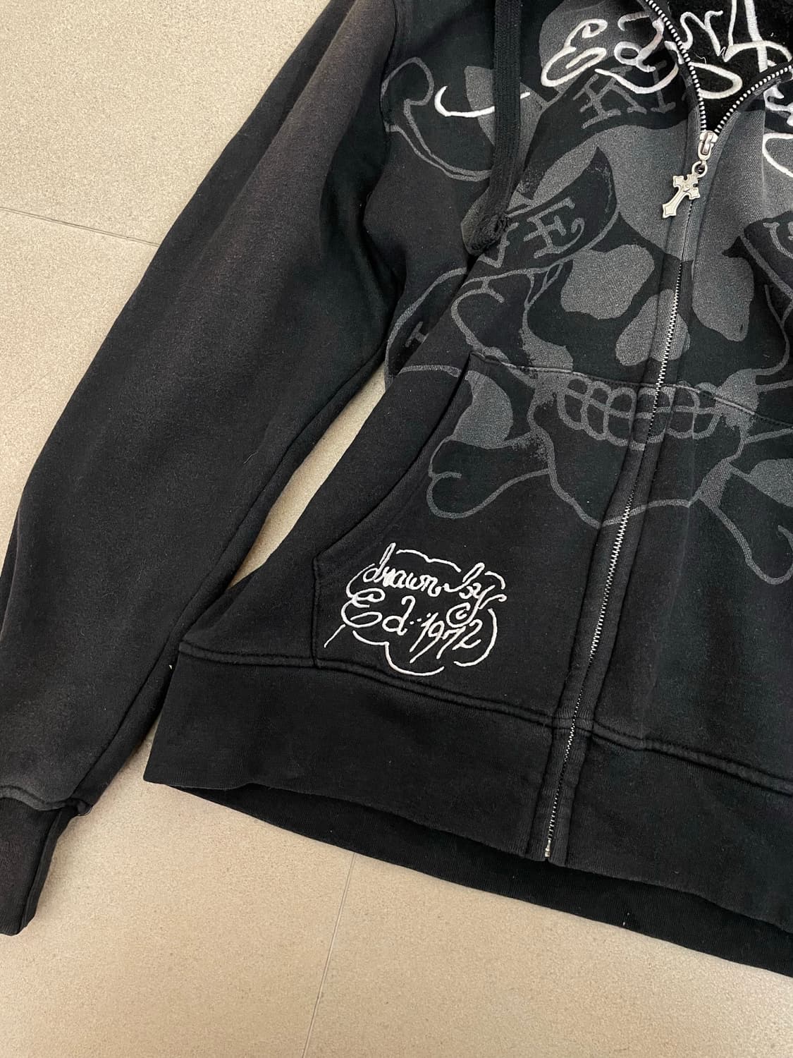 에드하디 자수 프린팅 후드집업 상품이미지3