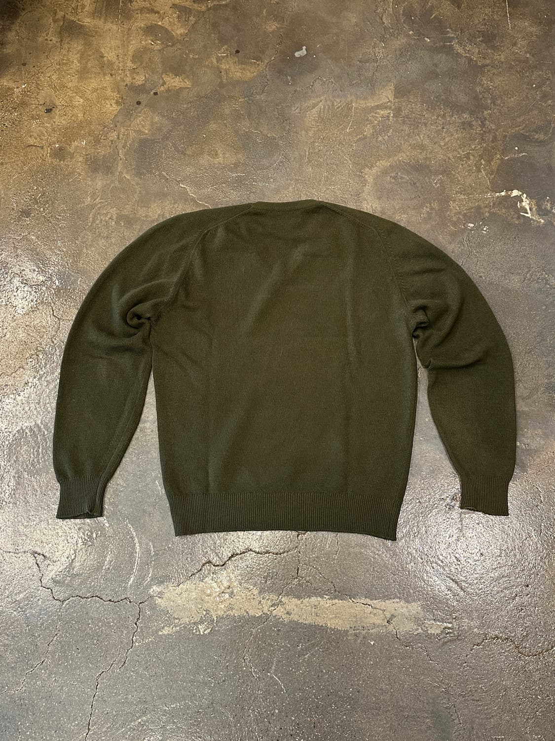 80s 버버리 x 글렌맥 스코틀랜드 질롱 램스울 브이넥 니트 L 상품이미지2