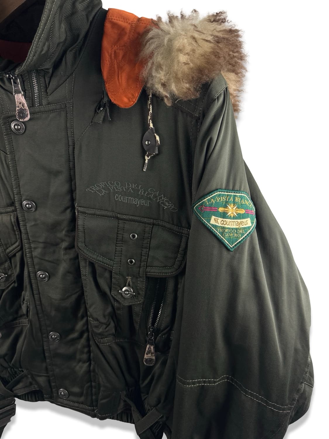 90s vintage fur shell bomber jacket2354 상품이미지4