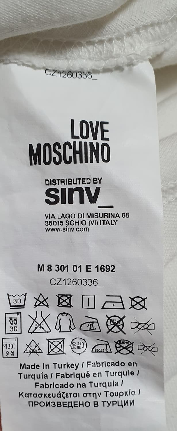 Moschino 러브 모스키노 화이트 반팔 폴로티 카라티 상품이미지5