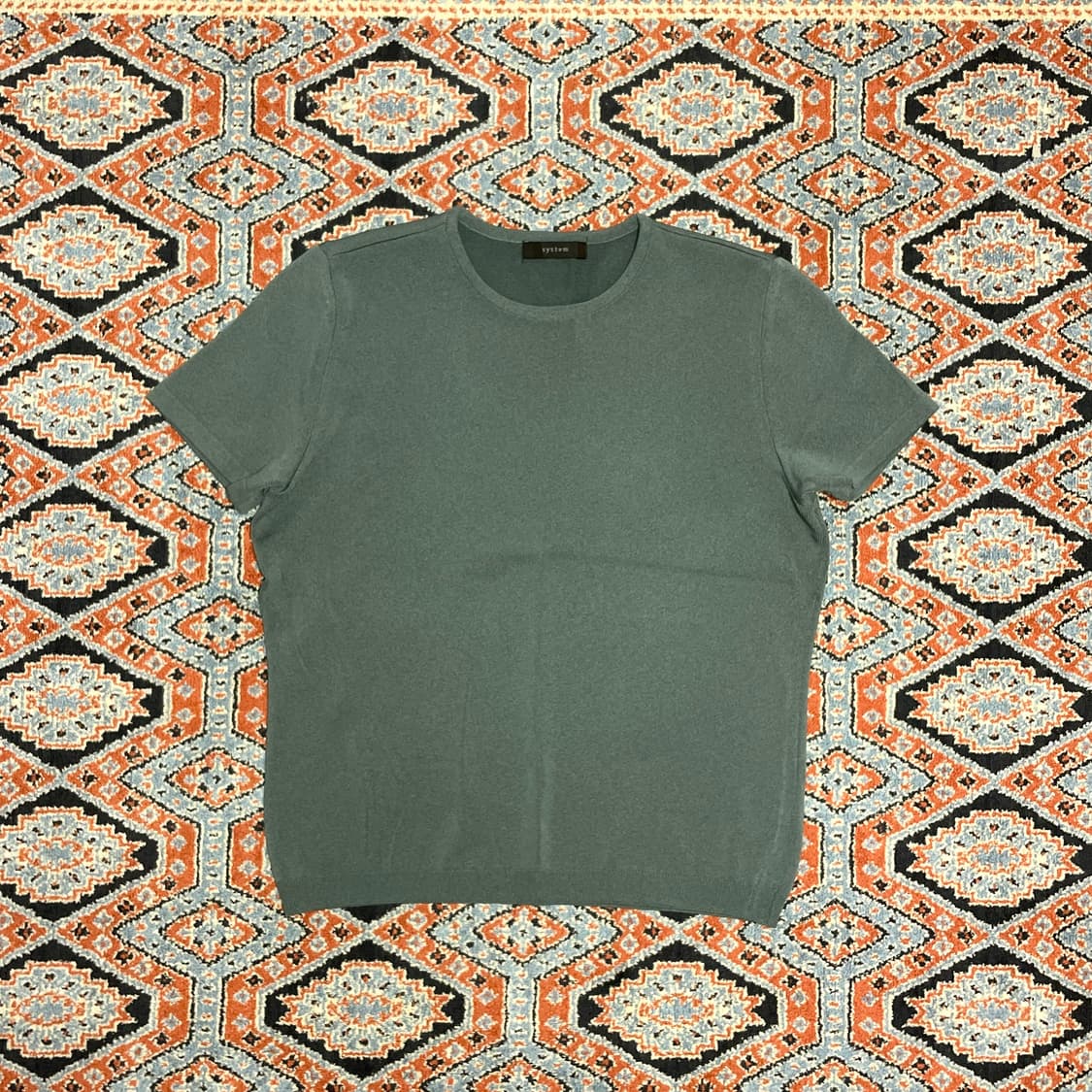 시스템 그레이카키 반팔 니트 여성90 상품이미지1