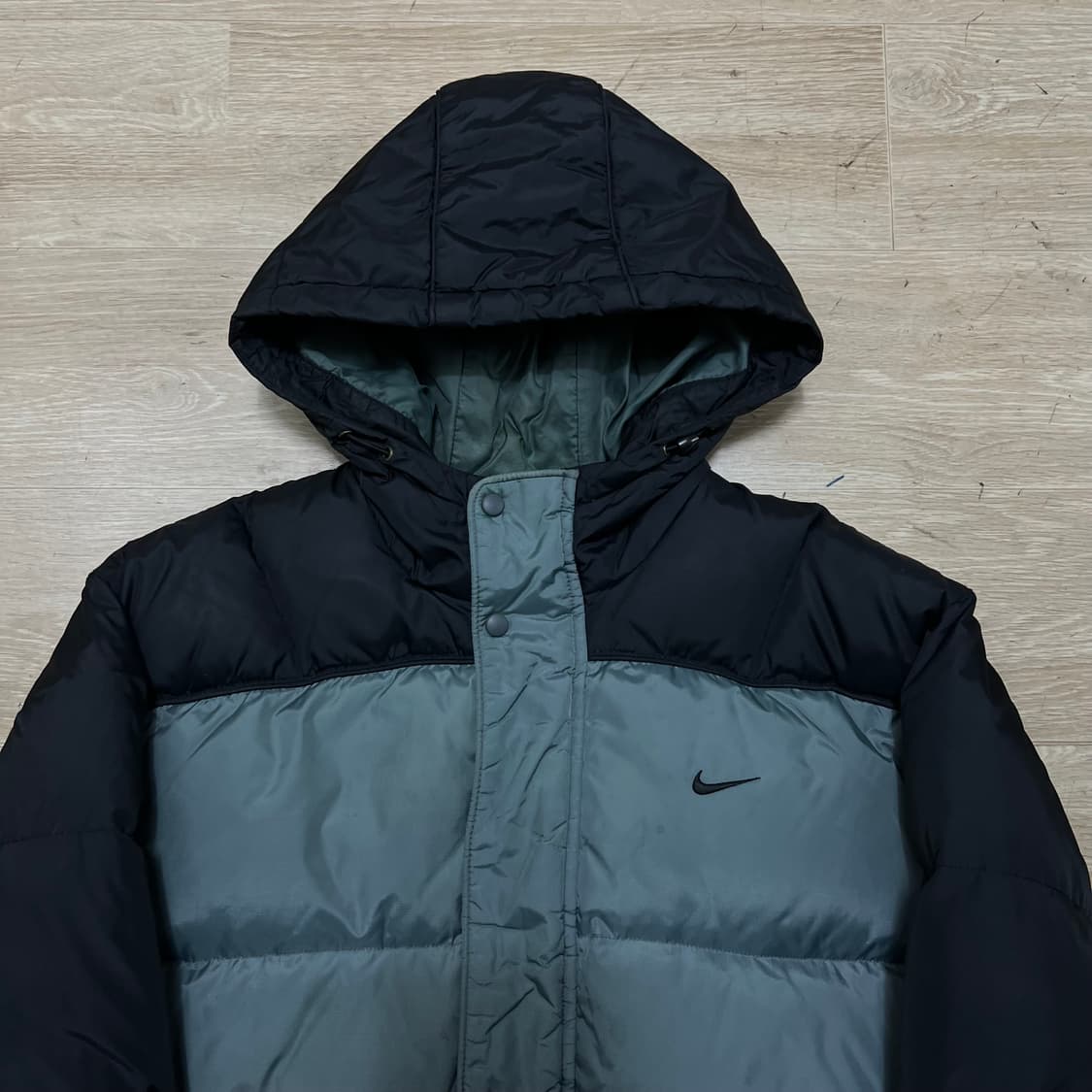 나이키 덕다운 투톤 배색 후드 패딩 점퍼 [블랙/파스텔 민트] M/95 상품이미지2