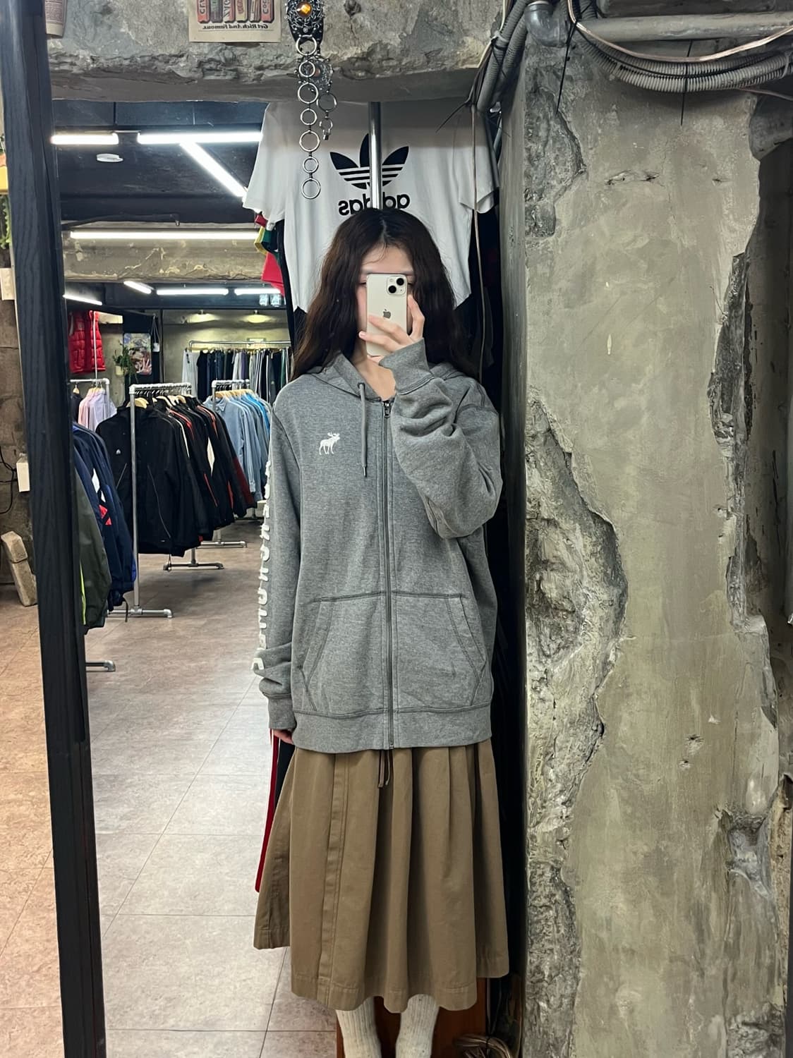 아베크롬비 후드집업 그레이 M #csz2487 상품이미지2