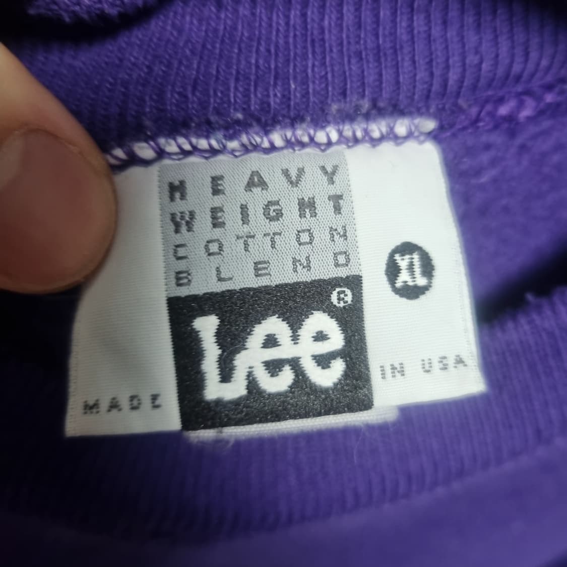 Lee 90s 헤비 코튼블랜드 스웻셔츠 퍼플 상품이미지3