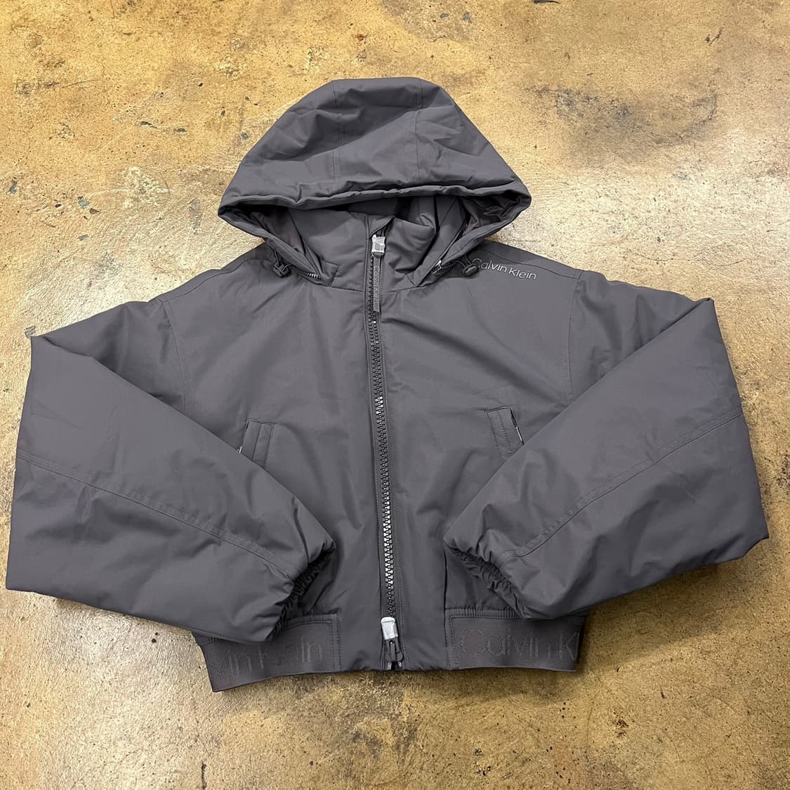 [정품/S] 캘빈클라인 후드 바람막이 자켓 그레이 b14 상품이미지2