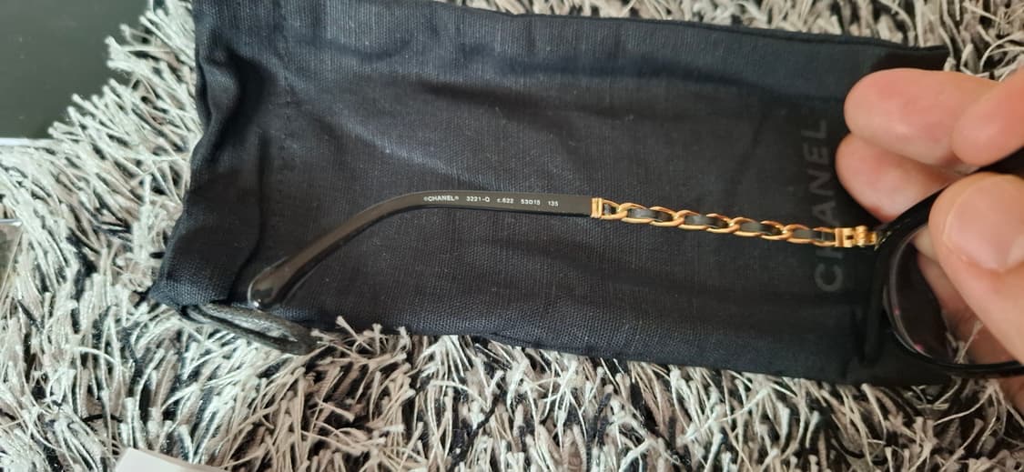 샤넬 안경테 블랙 금장 체인 안경테 상품이미지6