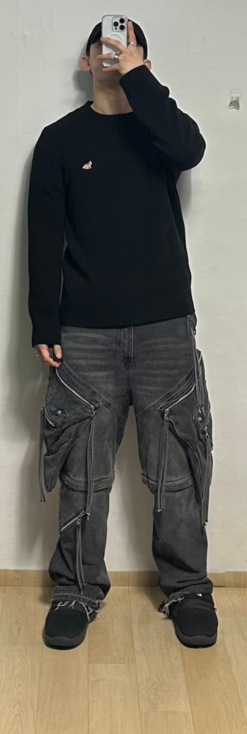 메종키츠네 폭스 자수패치 램스울 니트 상품이미지5