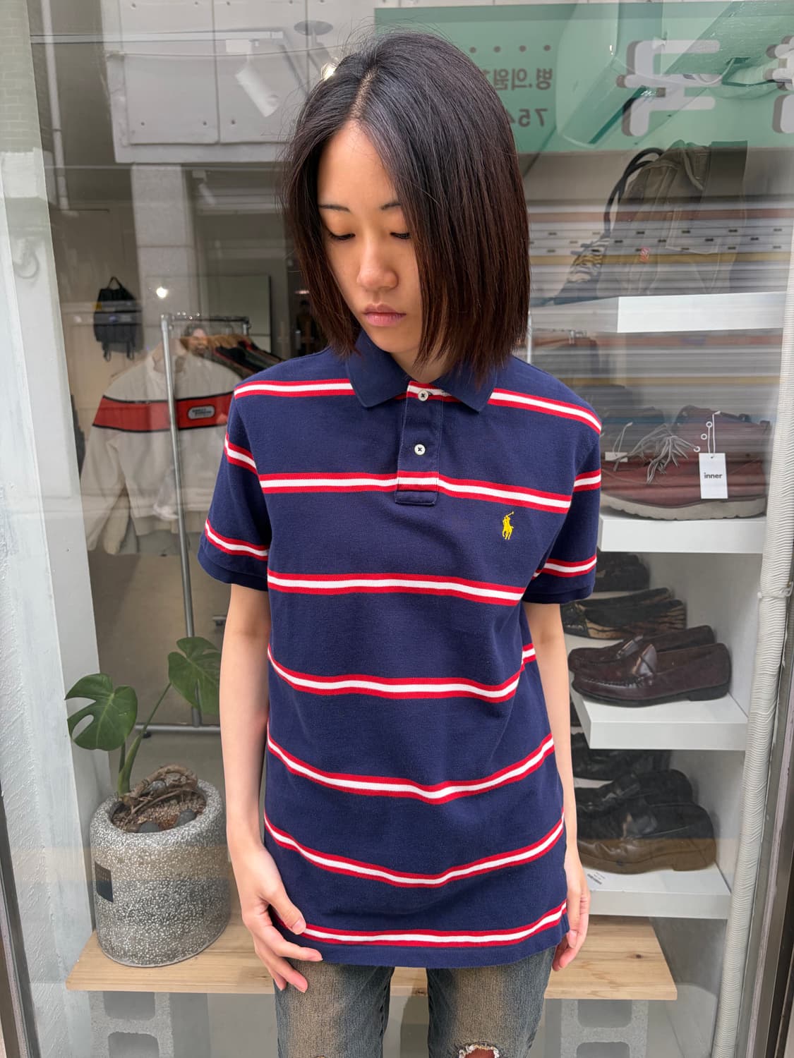 Polo Ralph Lauren 스트라이프 반팔 폴로 L 상품이미지2