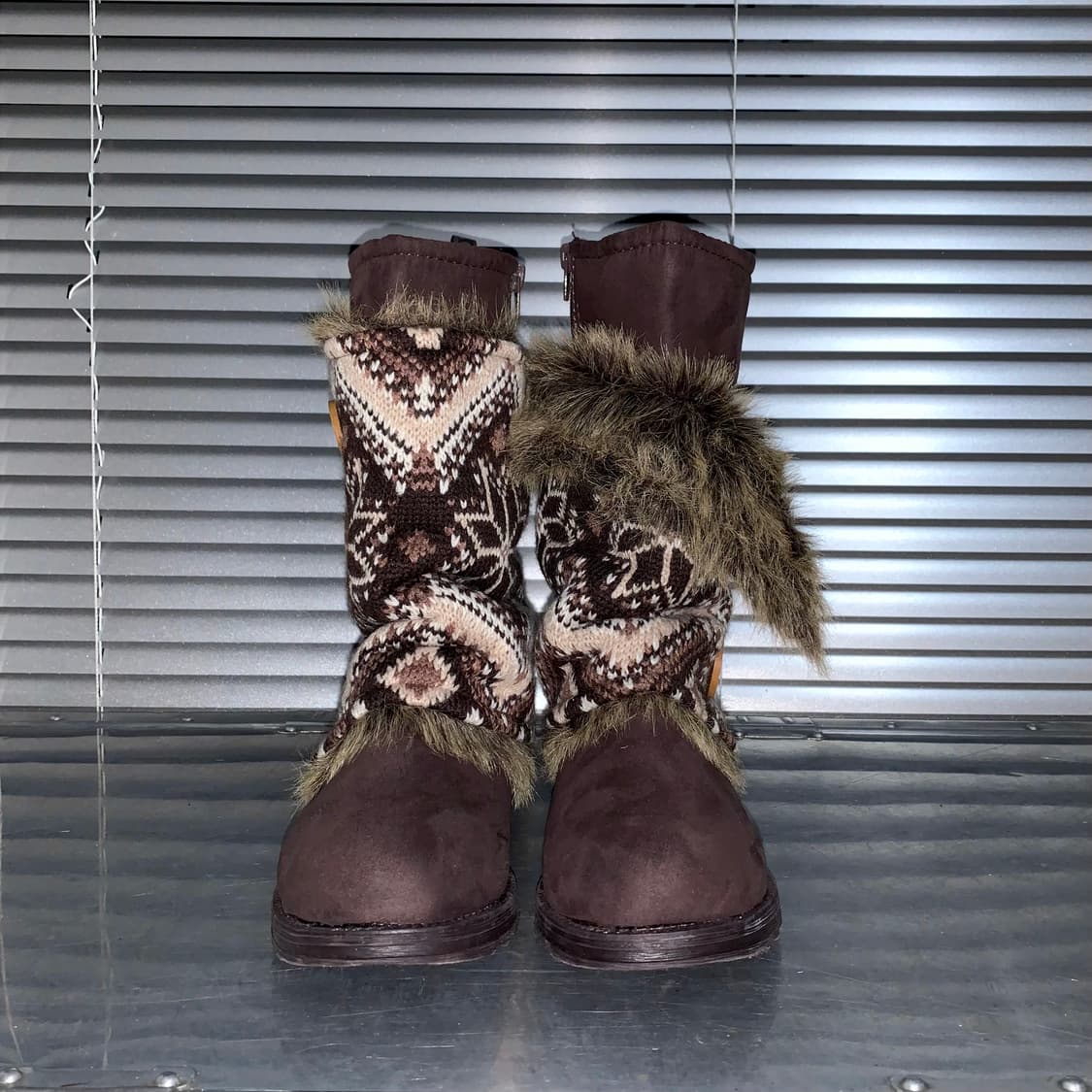 00s MUK LUKS 퍼 랩 부츠 풀박스 상품이미지6