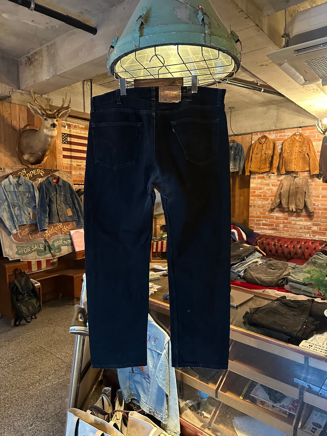 90s USA 빈티지 리바이스 501 0660 블랙진 흑청 데님 팬츠 상품이미지4