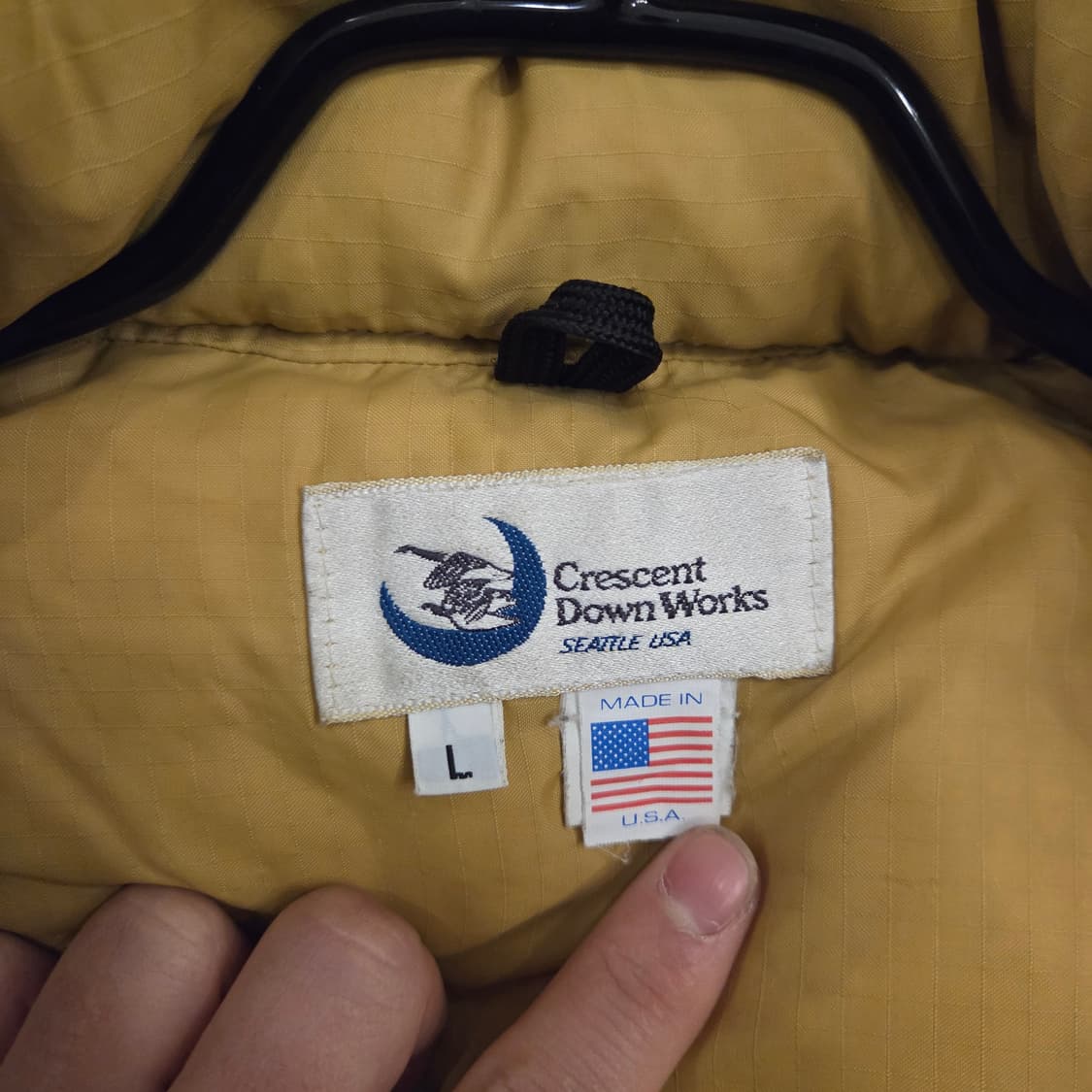 크레센트 다운웍스 패딩 다운스웨터 머스타드 L 상품이미지3