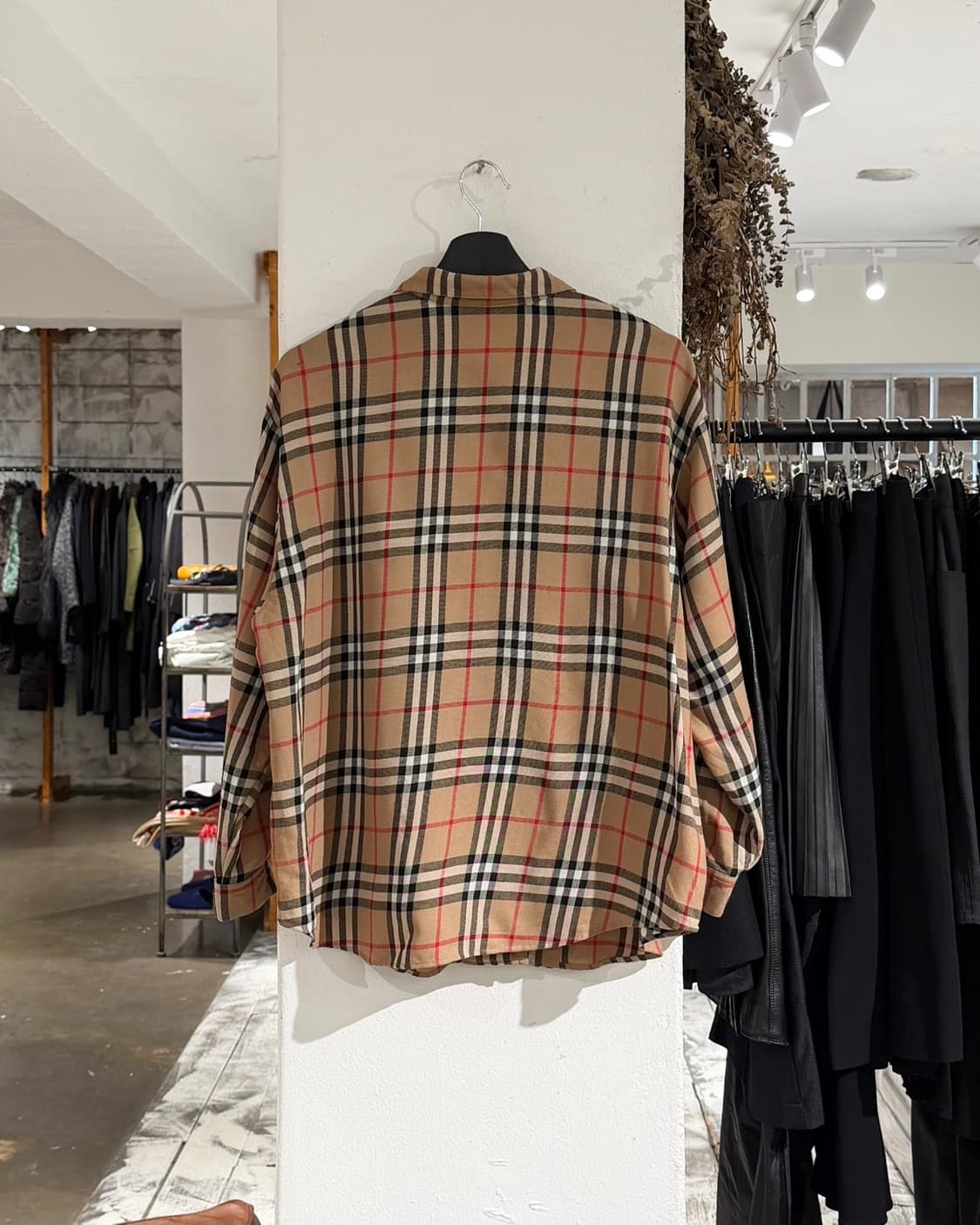 버버리 베이지 체크 코튼 셔츠 상품이미지6