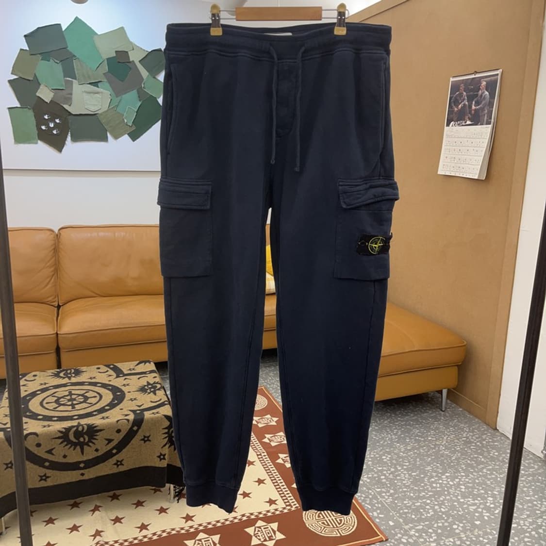 스톤 아일랜드 스트릿 힙합 와펜 조거 카고 스웻팬츠 35인치 C08625 상품이미지3