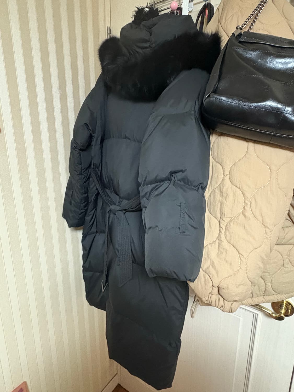 여성 오리털패딩 덕다운 폭스퍼패딩 롱패딩 상품이미지2