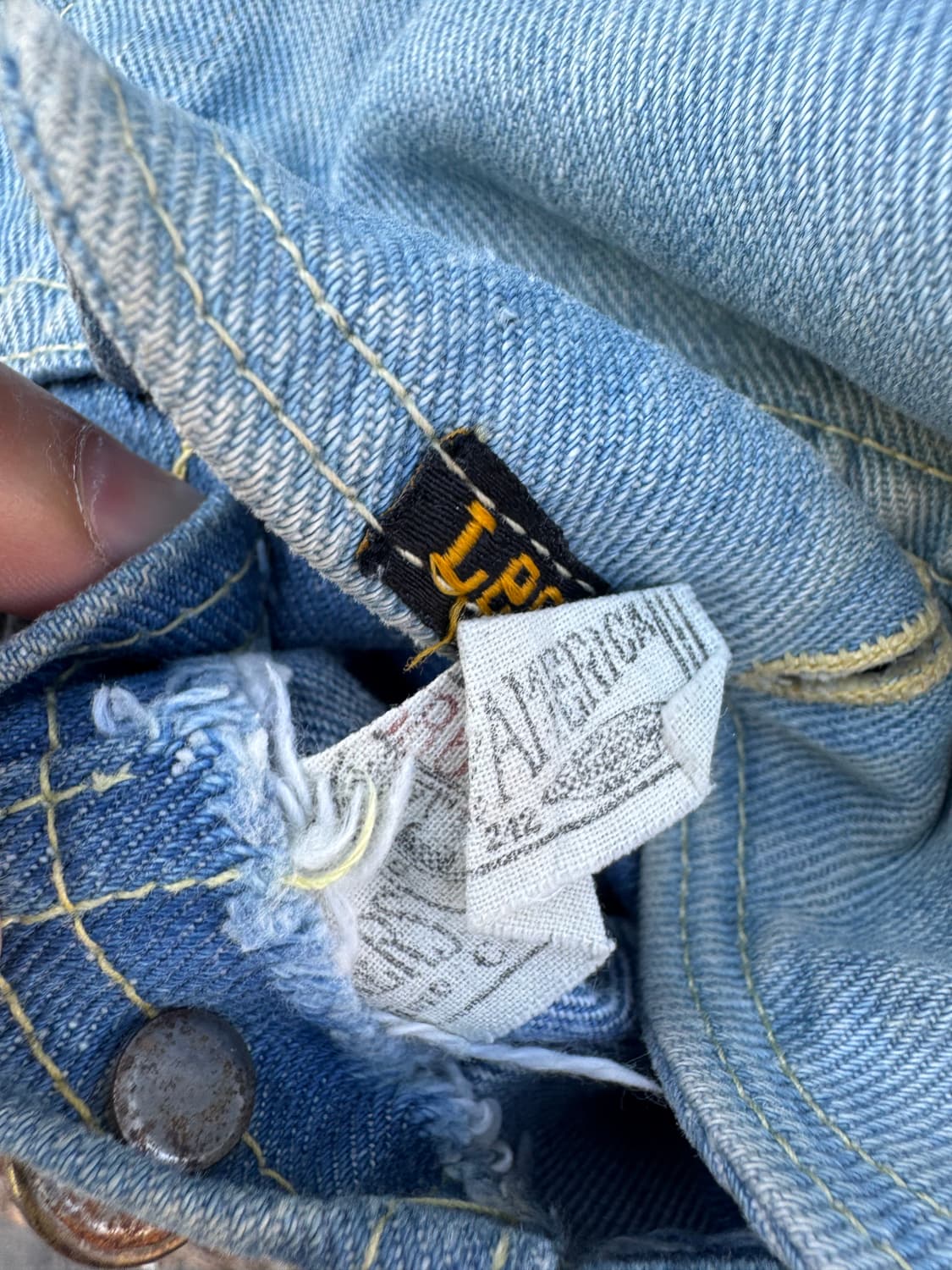 70s lee 빈티지 101-j 웨스턴 데님 트러커 자켓 상품이미지7