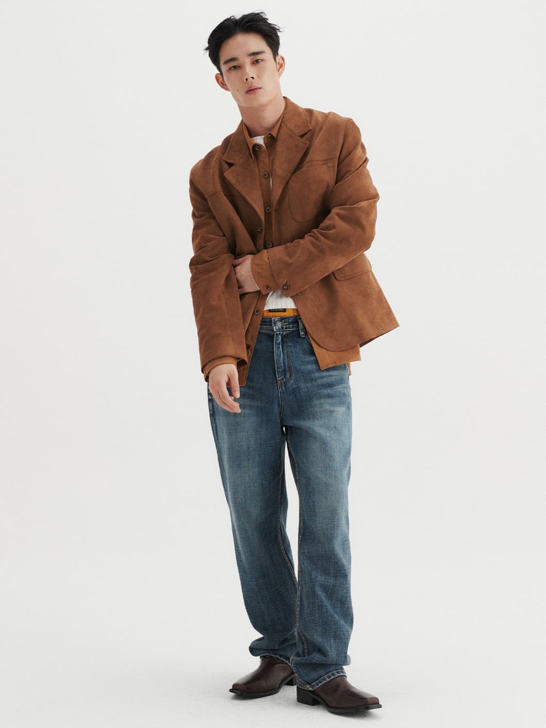 르마드 테일러 스웨이드 자켓 브라운 상품이미지2