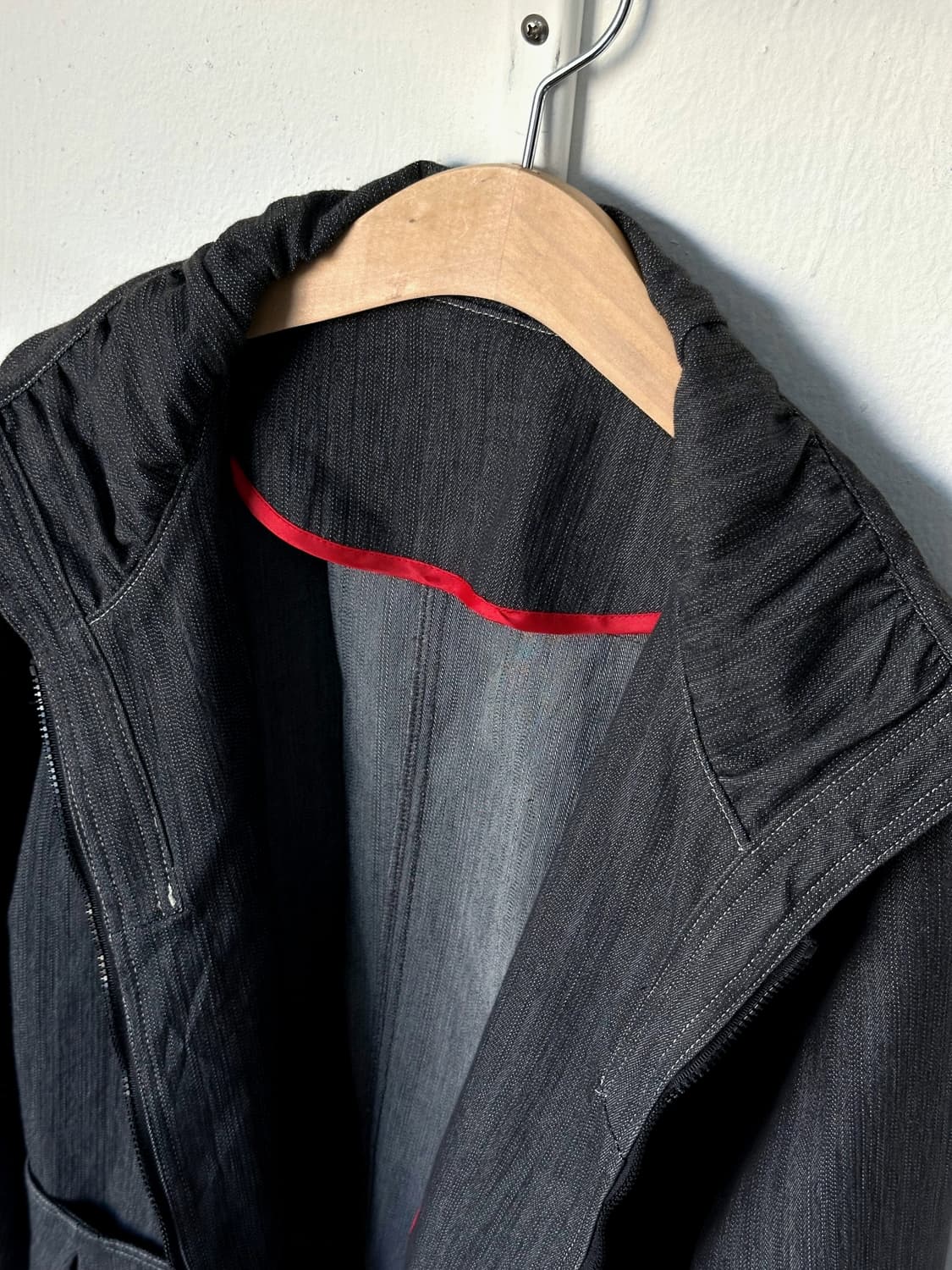 Cotton poly denim zip design jacket 상품이미지8